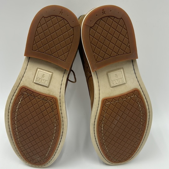 FRYE JOEL BROGUE CHUKKA BOOT MENS SIZE 12 ANKLE NUTMEG TAN BROWN LEATHER BOOT - Picture 9 of 12